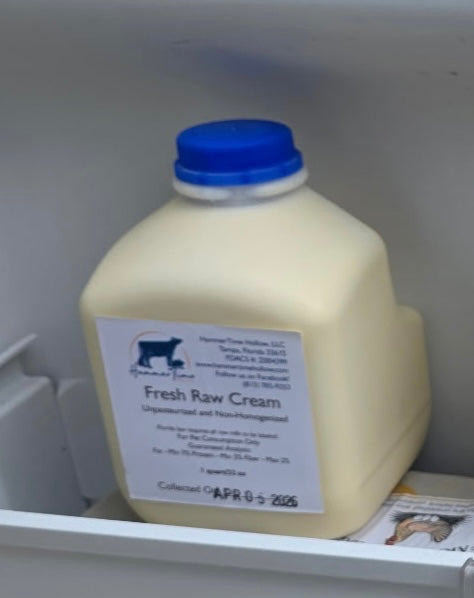 Cream, Quart Raw (For Pet Consumption)